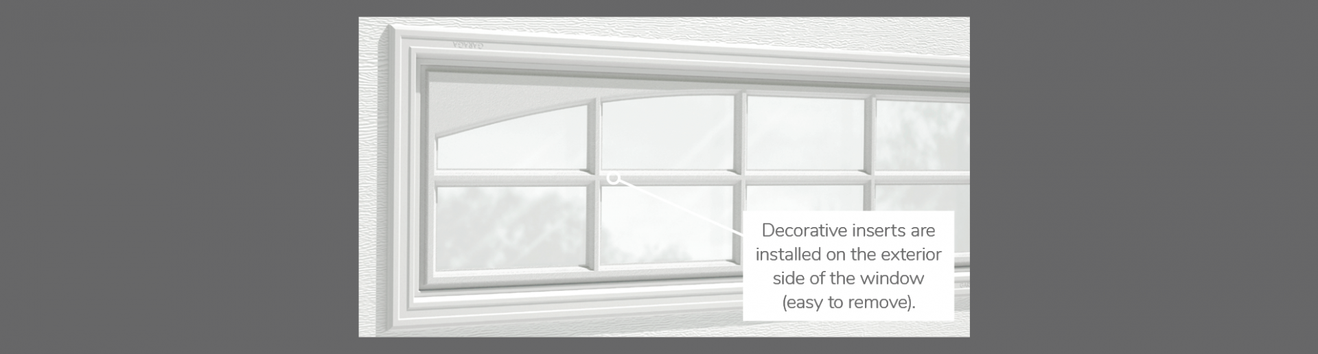 Double Stockton Arch Decorative Inserts, 40" x 13", available for door R-16 and R-12